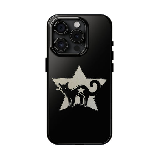Black Cat Star Phone Case