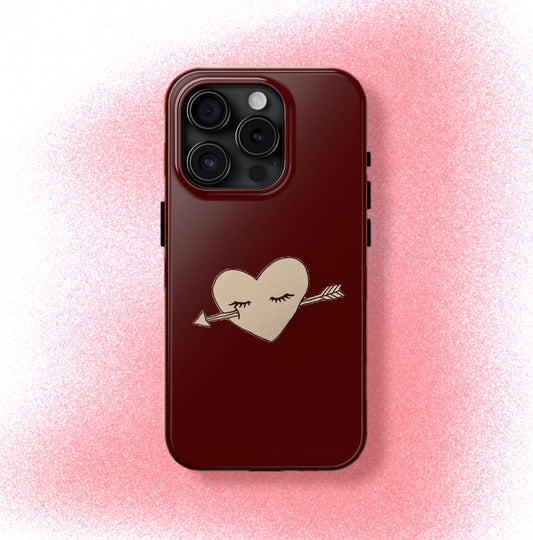 Heart and Arrow Red Phone Case