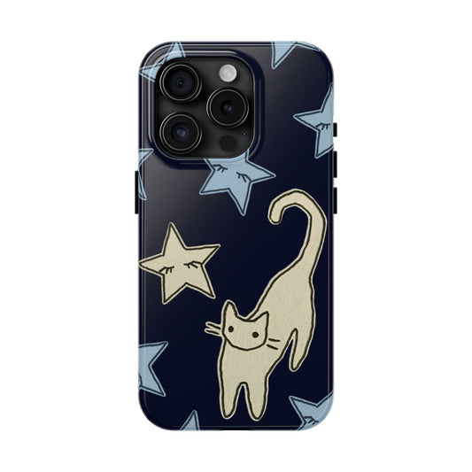 Cat and Stars Phone Case