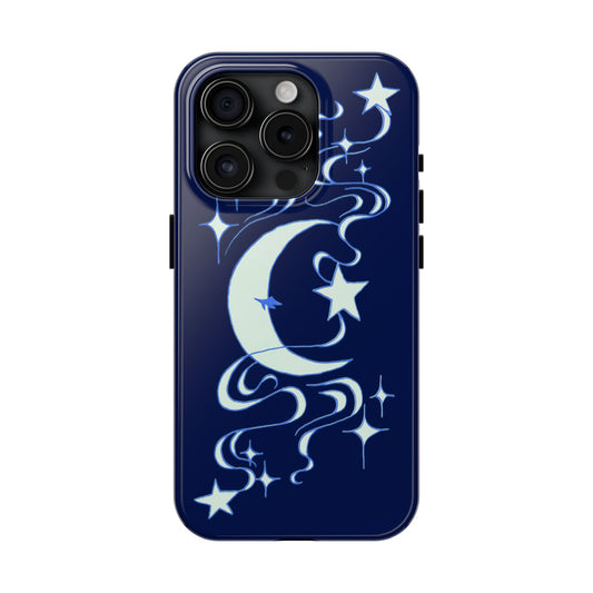 Blue Moon and Stars Phone Case