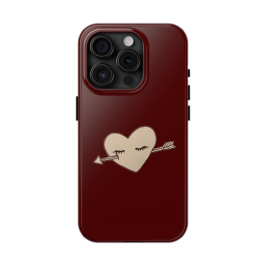 Heart and Arrow Red Phone Case