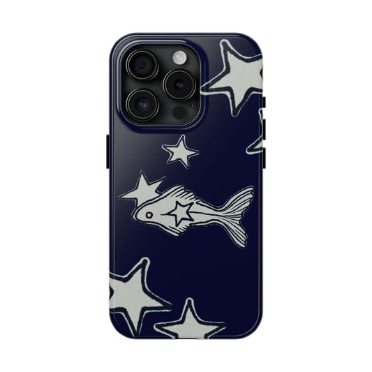 Navy Blue Star Fish Phone Case