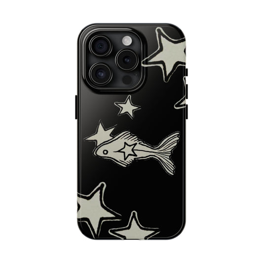 Black Star Goldfish Phone Case Cute