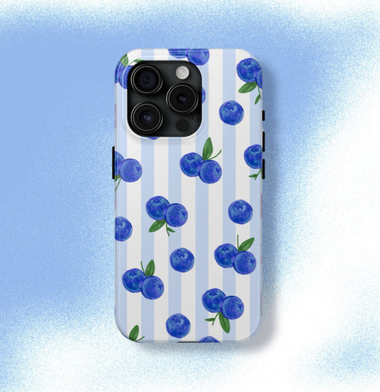 Blueberry Striped Phone Case